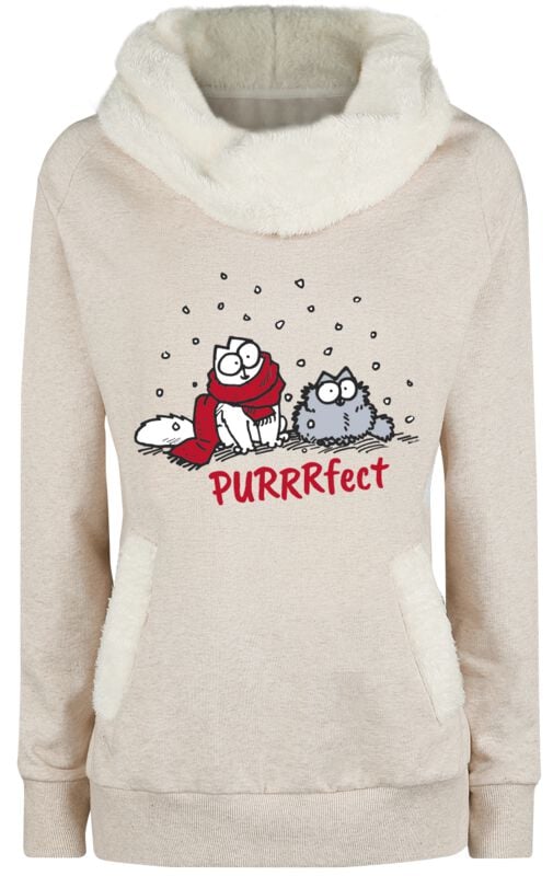Sweat-shirt  de Simon's Cat - Purrrfect - S à XXL - pour Femme - beige - Simon's Cat