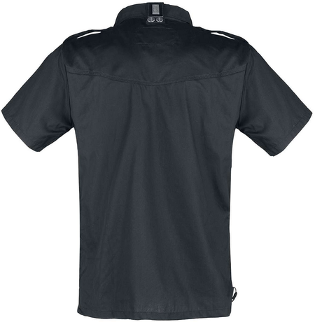Chemise manches courtes Gothic de Vixxsin - ORSON - Chemise Noire Homme - S à XL - pour Homme - noir - Vixxsin - View 2