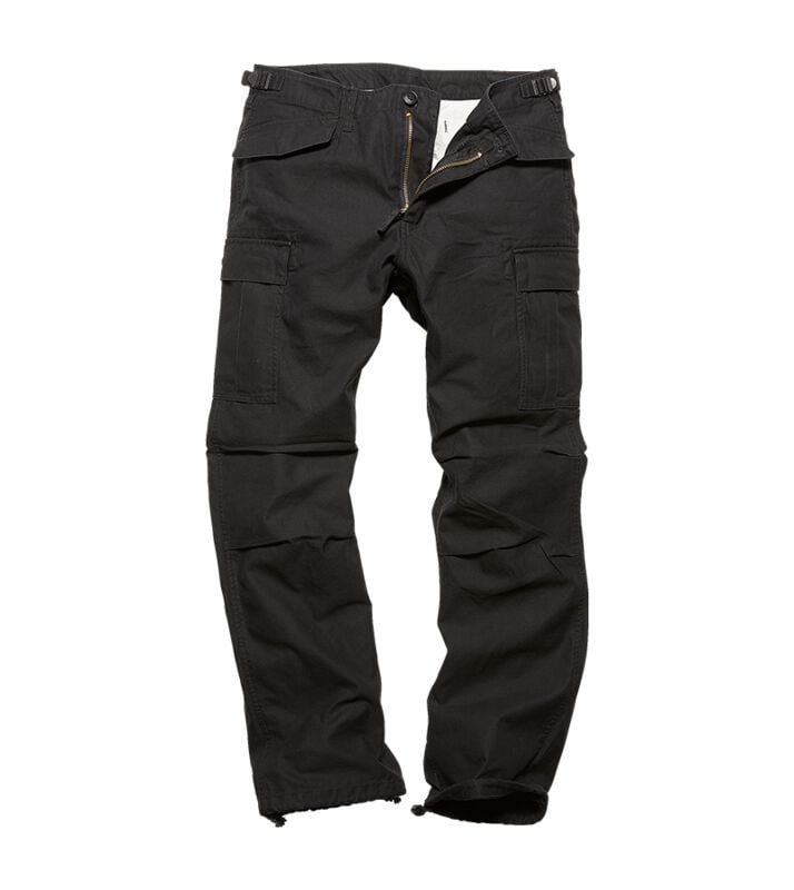 Pantalon en toile  de Vintage Industries - M65 HEAVY SATIN - Pantalon - S à XXL - pour Homme - noir - Vintage Industries