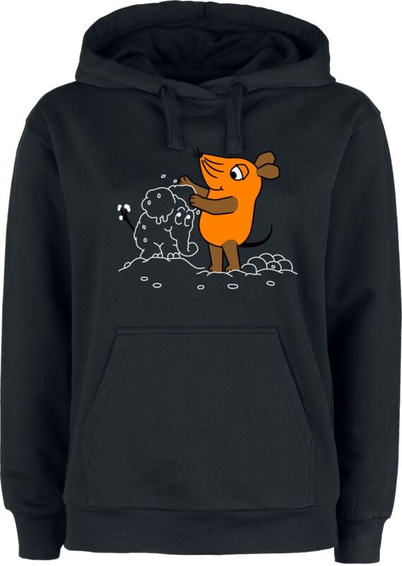 Sweat-shirt à capuche  de Die Sendung mit der Maus - La Souris - S à 3XL - pour Femme - noir - Die Sendung mit der Maus