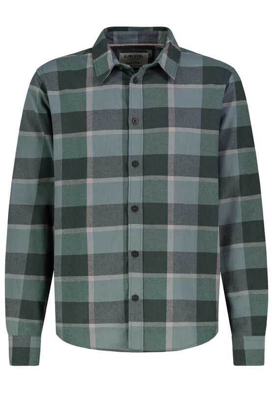 Chemise en flanelle  de Sublevel - FLANELL SHIRT - S à XXL - pour Homme - vert - Sublevel