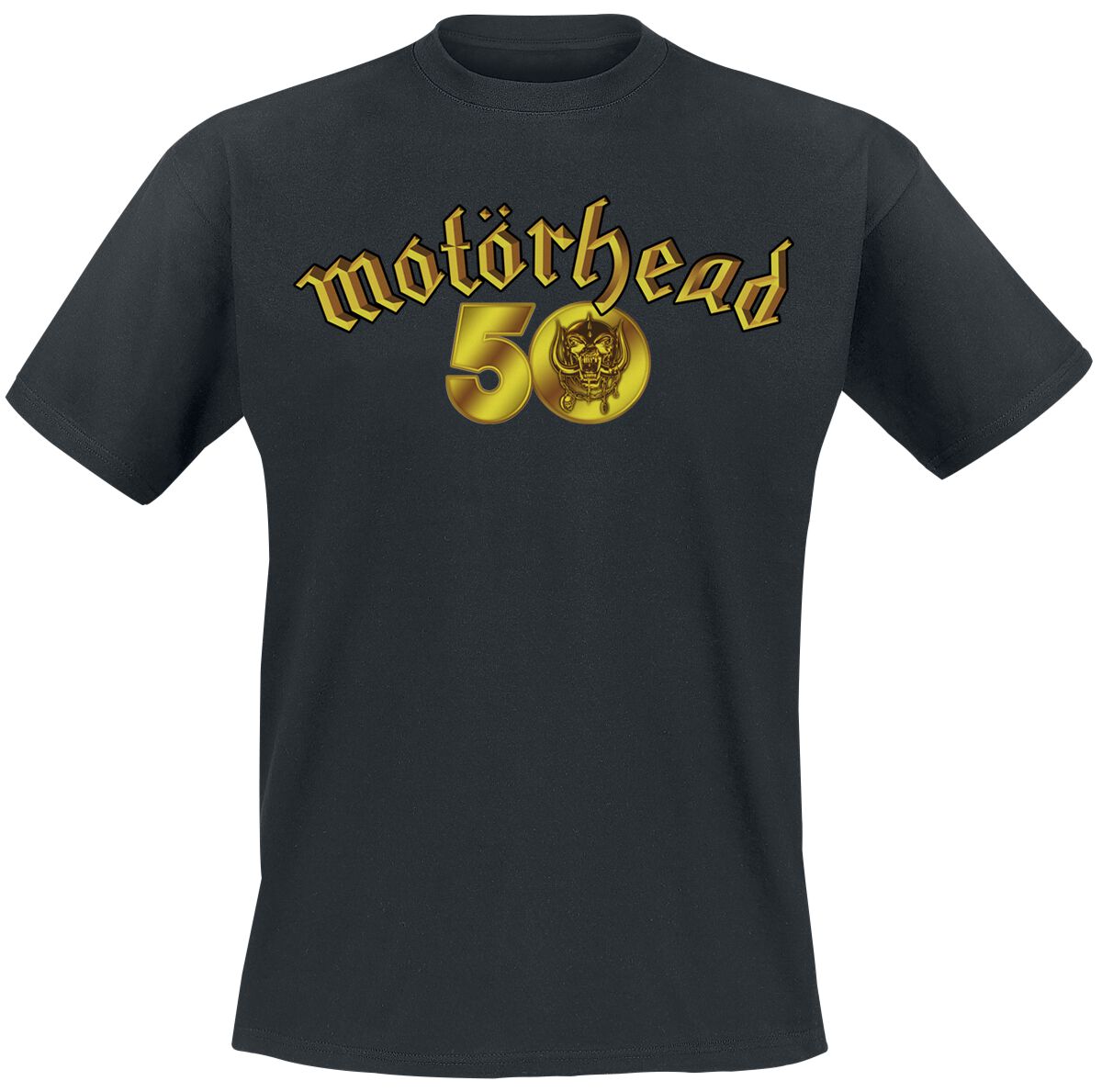 T-Shirt Manches courtes  de Motörhead - 50th Anniversary Gold Logo - S à XXL - pour Homme - noir - Motörhead