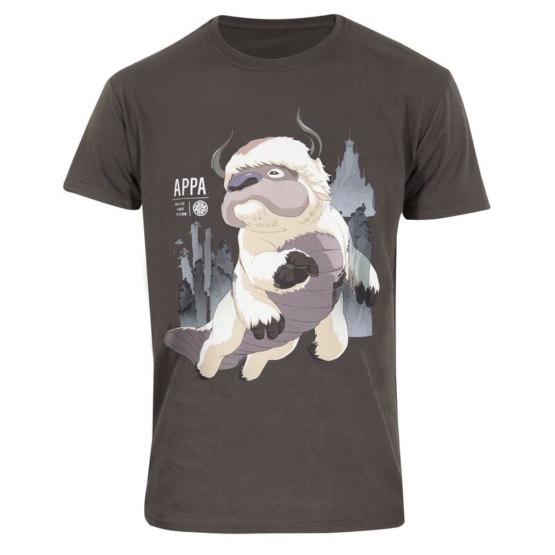T-Shirt Manches courtes  de Avatar - Le Dernier Maître De L'Air - Appa - S à XXL - pour Homme - gris - Avatar - Le Dernier Maître De L'Air