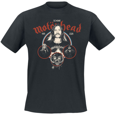 T-Shirt Manches courtes  de Motörhead - 50 Band Circle - M à XXL - pour Homme - noir - Motörhead