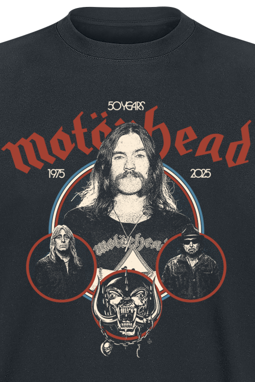 T-Shirt Manches courtes  de Motörhead - 50 Band Circle - M à XXL - pour Homme - noir - Motörhead - View 2