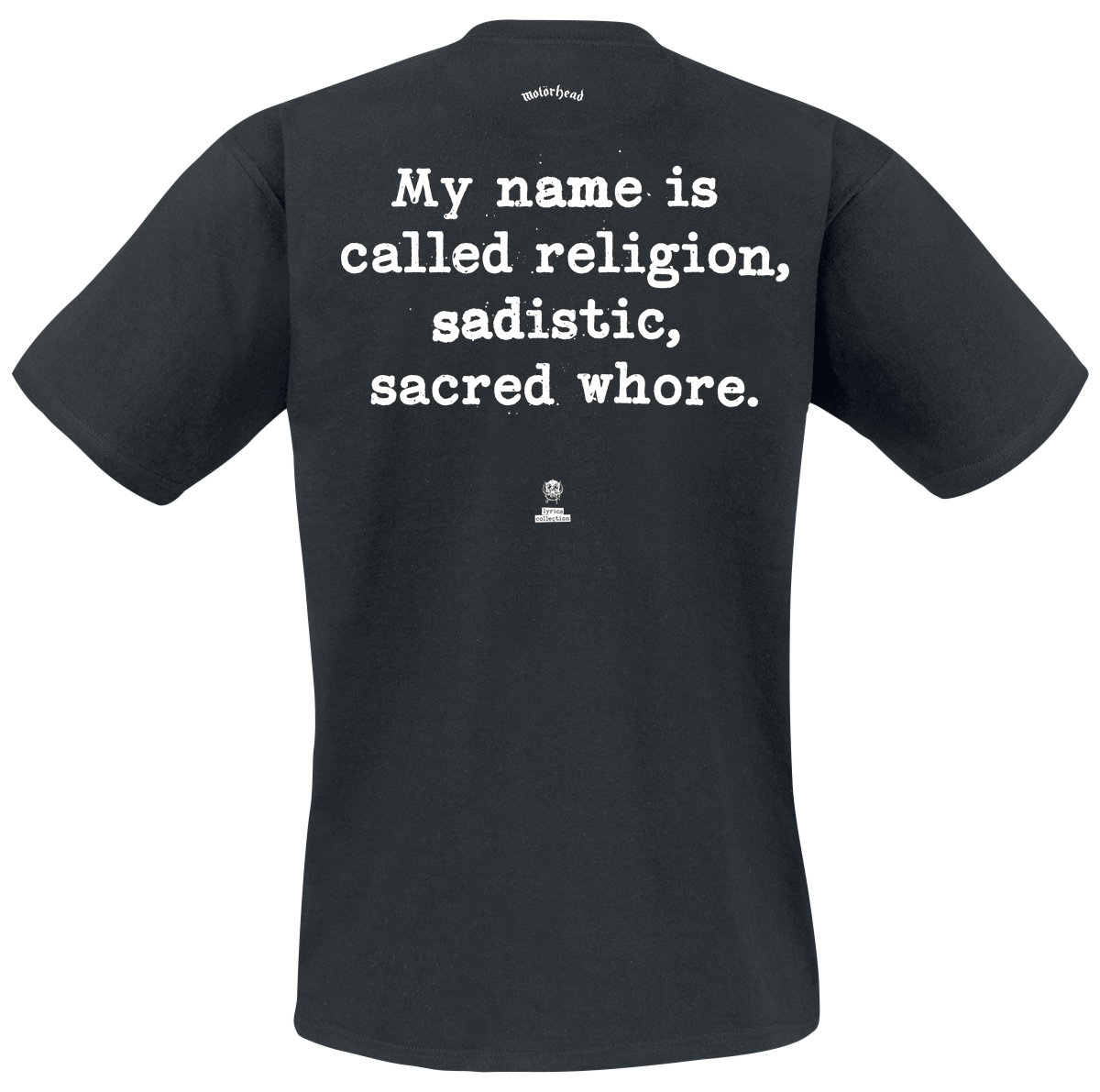 T-Shirt Manches courtes  de Motörhead - Orgasmatron Lyric - M à XL - pour Homme - noir - Motörhead - View 2
