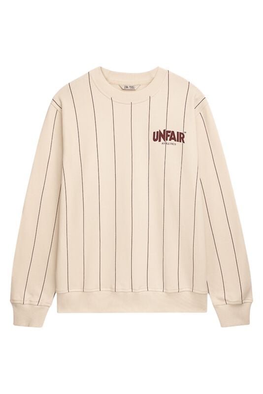 Sweat-shirt  de Unfair Athletics - Pull classique à rayures fines – crème - S à 3XL - pour Homme - beige - UNFAIR ATHLETICS