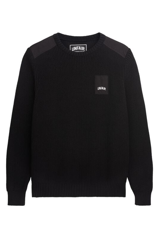 Sweat-shirt  de Unfair Athletics - Unfair Patch - Pull - S à 3XL - pour Homme - noir - UNFAIR ATHLETICS