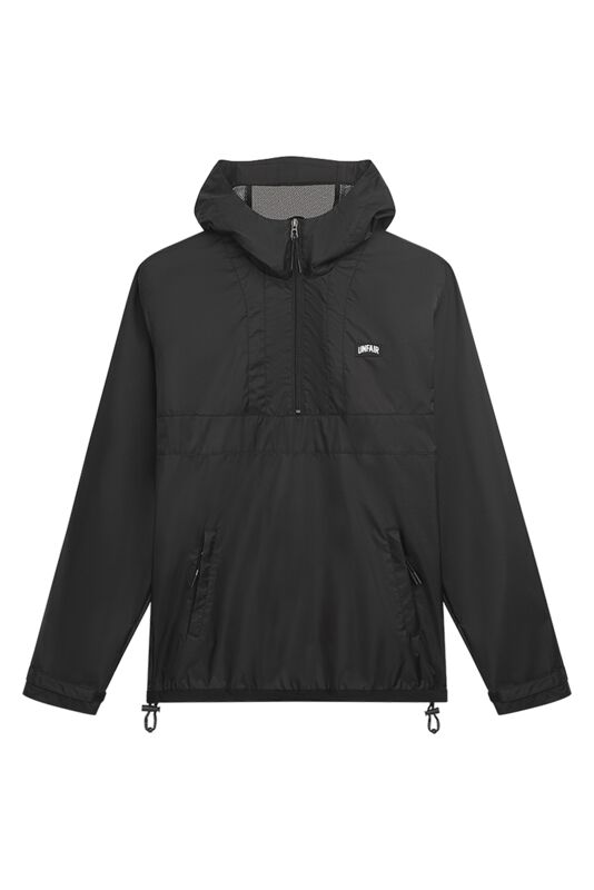 Veste mi-saison  de Unfair Athletics - Veste noire demi-zip en tissu ripstop - S à 3XL - pour Homme - noir - UNFAIR ATHLETICS