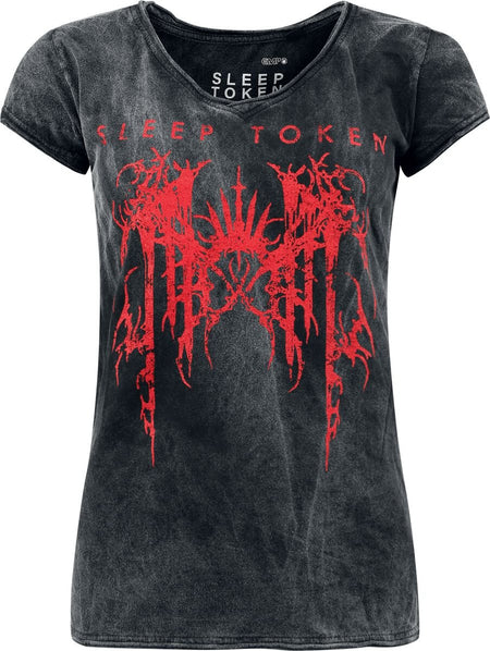 T-Shirt Manches courtes  de Sleep Token - Logo - S à 4XL - pour Femme - noir/gris - Sleep Token