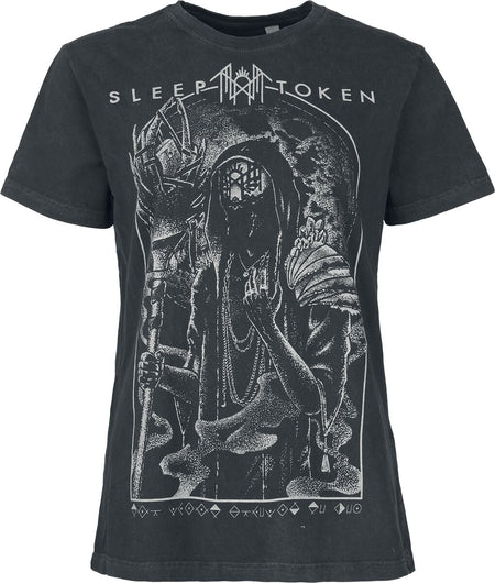 T-Shirt Manches courtes  de Sleep Token - The Night - S à XXL - pour Femme - noir/gris - Sleep Token