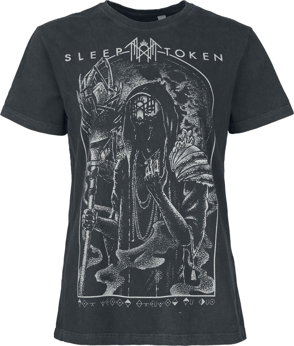 T-Shirt Manches courtes  de Sleep Token - The Night - S à XXL - pour Femme - noir/gris - Sleep Token