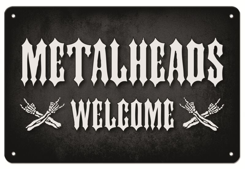 Plaque en métal Fun de Metalheads Welcome - pour Unisexe - standard - Metalheads Welcome