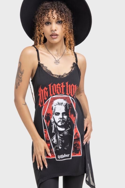 Robe courte Gothic de Killstar - The Lost Boys - Boardwalk - Robe Camouflage - XS à S - pour Femme - noir - Killstar
