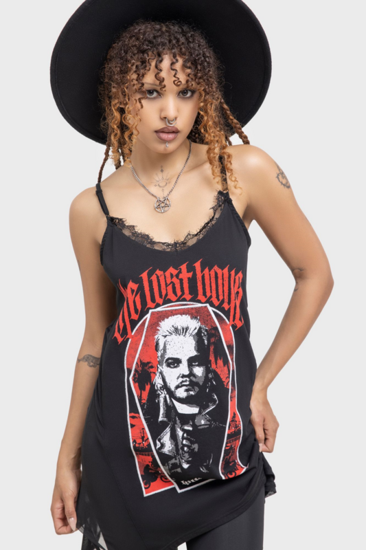 Robe courte Gothic de Killstar - The Lost Boys - Boardwalk - Robe Camouflage - XS à S - pour Femme - noir - Killstar - View 2