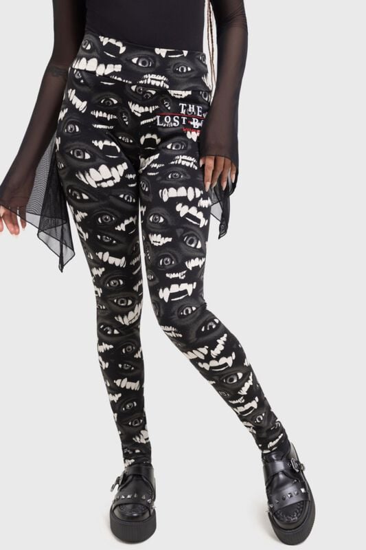 Legging Gothic de Killstar - The Lost Boys - The Lost Boys Leggings - XS à L - pour Femme - noir/blanc - Killstar
