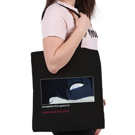 Sac En Tissu  de Solo Leveling - Complete This Quest Or Your Heart Will Stop - pour Unisexe - multicolore - Solo Leveling - View 2