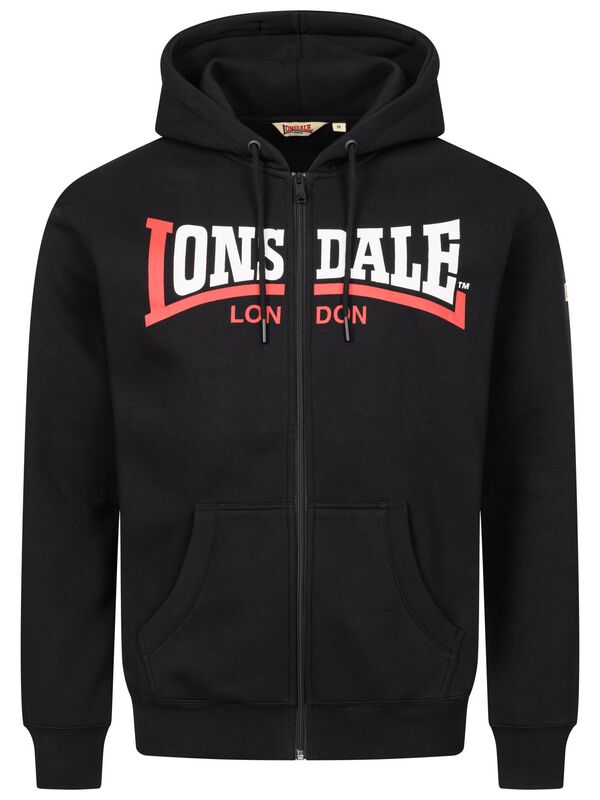 Sweat-shirt zippé à capuche  de Lonsdale London - GARRIGILL - S à XXL - pour Homme - noir - Lonsdale London