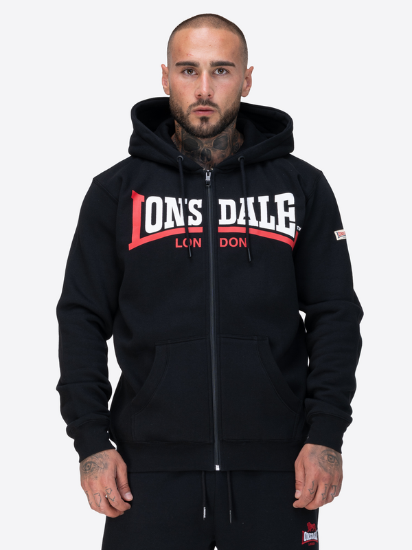 Sweat-shirt zippé à capuche  de Lonsdale London - GARRIGILL - S à XXL - pour Homme - noir - Lonsdale London - View 2