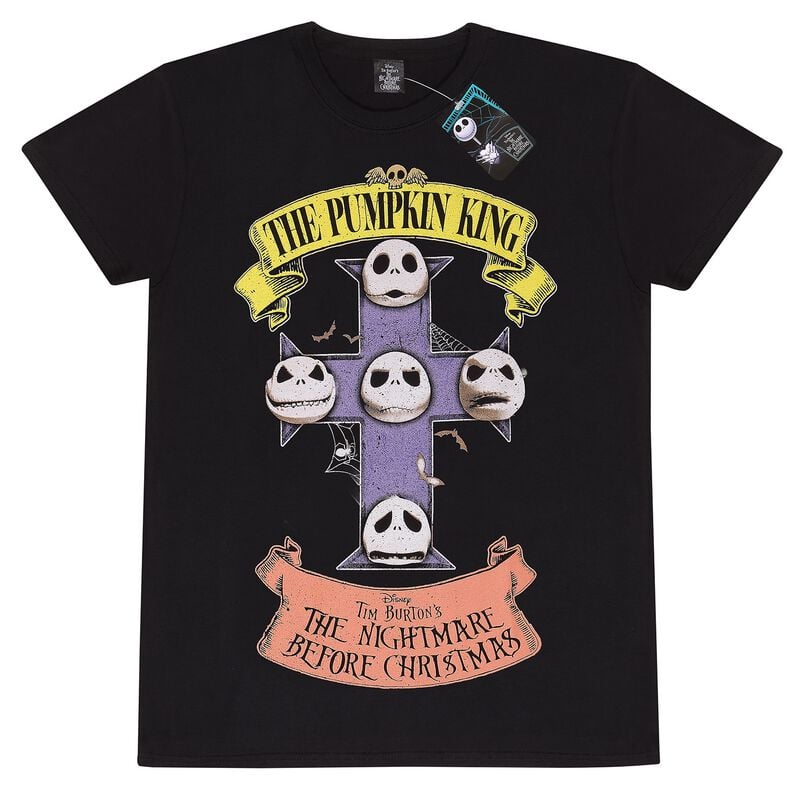 T-Shirt Manches courtes Disney de L'Étrange Noël De Monsieur Jack - The Pumpkin King - M à L - pour Homme - noir - L'Étrange Noël De Monsieur Jack