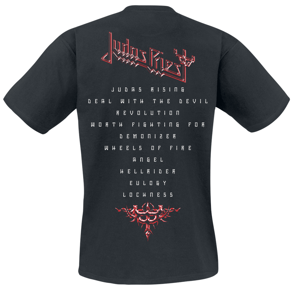 T-Shirt Manches courtes  de Judas Priest - Album Tracklisting - S à 4XL - pour Homme - noir - Judas Priest - View 2