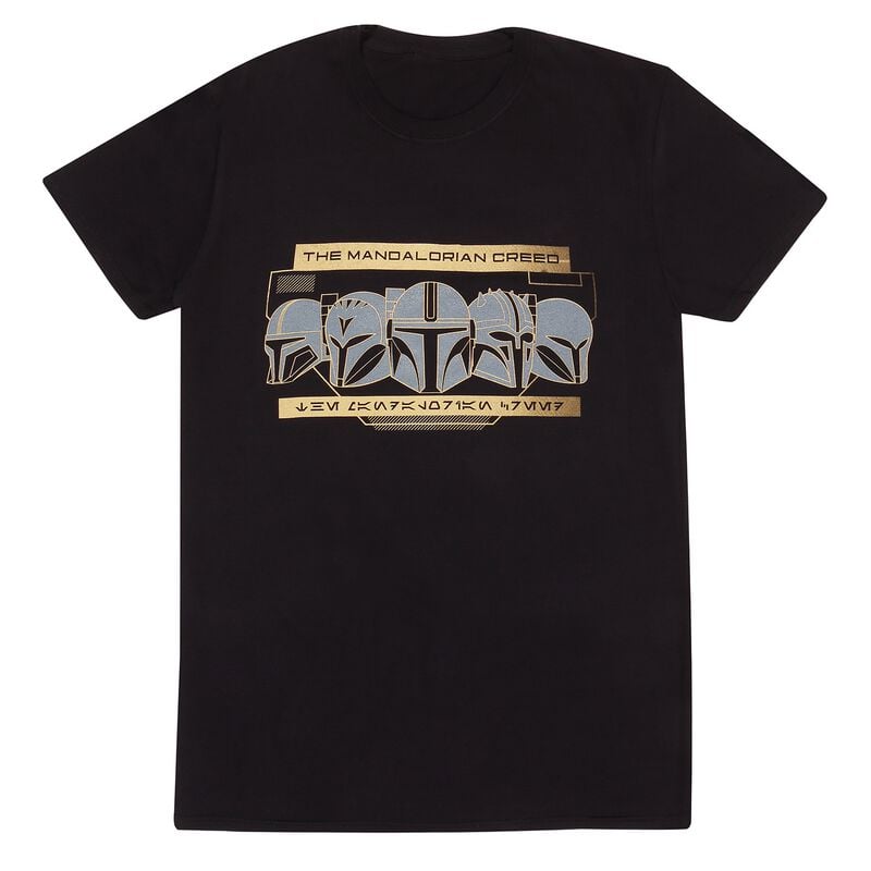 T-Shirt Manches courtes Disney de Star Wars - The Mandalorian - Rangée de Casques - S à L - pour Homme - noir - Star Wars