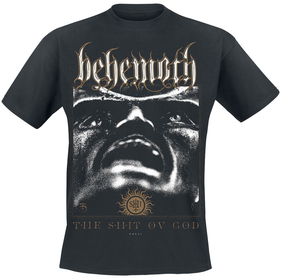 T-Shirt Manches courtes  de Behemoth - The Shit ov God - Reign In Hell - S à 3XL - pour Homme - noir - Behemoth