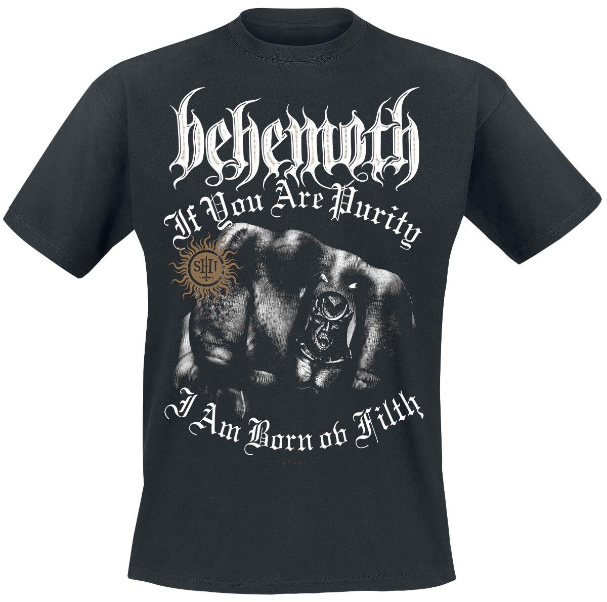 T-Shirt Manches courtes  de Behemoth - The Shit ov God - Crushing Tide Fist - S à 4XL - pour Homme - noir - Behemoth