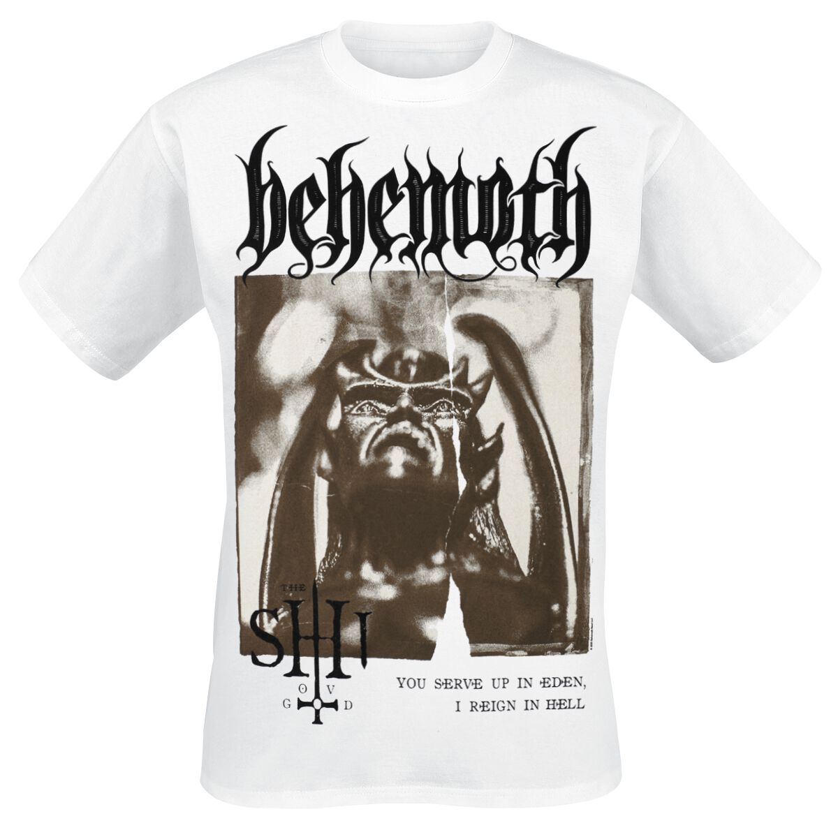 T-Shirt Manches courtes  de Behemoth - The Shit ov God - Sepia Parchment V2 - S à 4XL - pour Homme - blanc - Behemoth