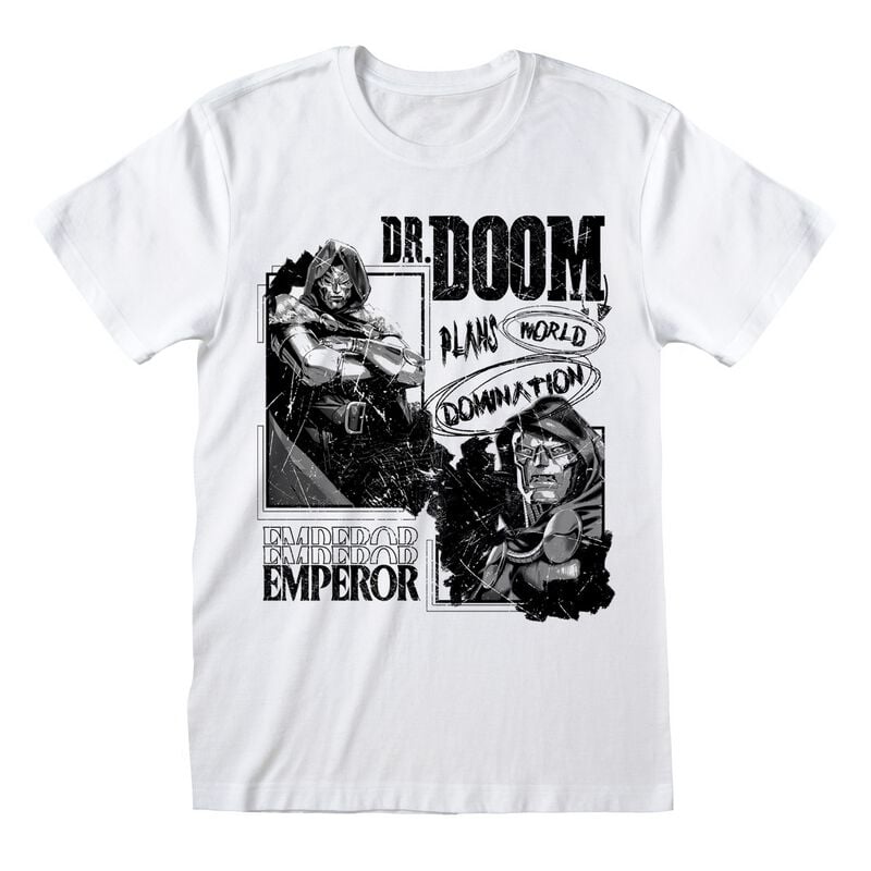 T-Shirt Manches courtes  de Marvel Comics - Marvel Comics - World Domination - S à XXL - pour Homme - blanc - Marvel Comics