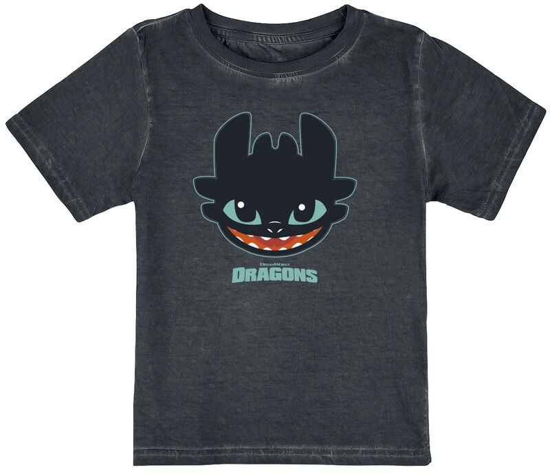 T-Shirt Manches courtes  de Dragons - Krokmou - 152 à 164 - pour Unisexe - multicolore - Dragons