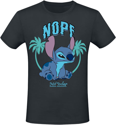 T-Shirt Manches courtes Disney de Lilo & Stitch - Nope Not Today - S à L - pour Homme - noir - Lilo & Stitch