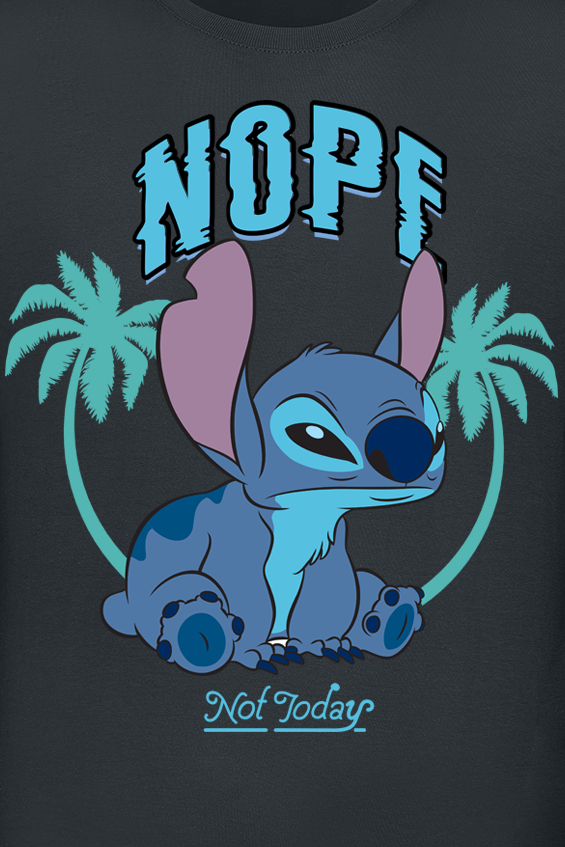 T-Shirt Manches courtes Disney de Lilo & Stitch - Nope Not Today - S à XXL - pour Homme - noir - Lilo & Stitch - View 2