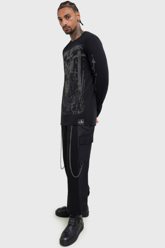 Bas de survêtement Gothic de Killstar - Brander's Torment Joggers - XS à XL - pour Homme - noir - Killstar - View 2
