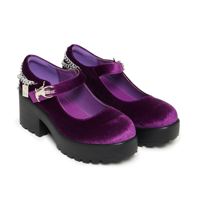 Talons hauts Gothic de KOI - Tira Mary Janes 'Fatal Touch Edition' - EU36 à EU39 - pour Femme - noir/lilas - KOI