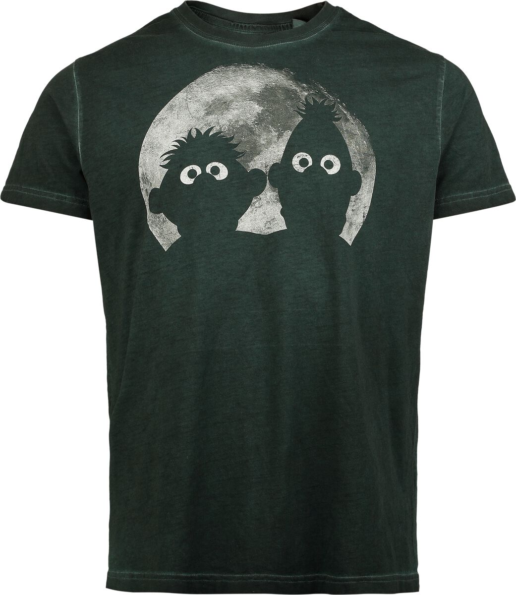 T-Shirt Manches courtes  de Sesame Street - Ernie & Bert - Moonlight - S à 4XL - pour Homme - vert - Sesame Street