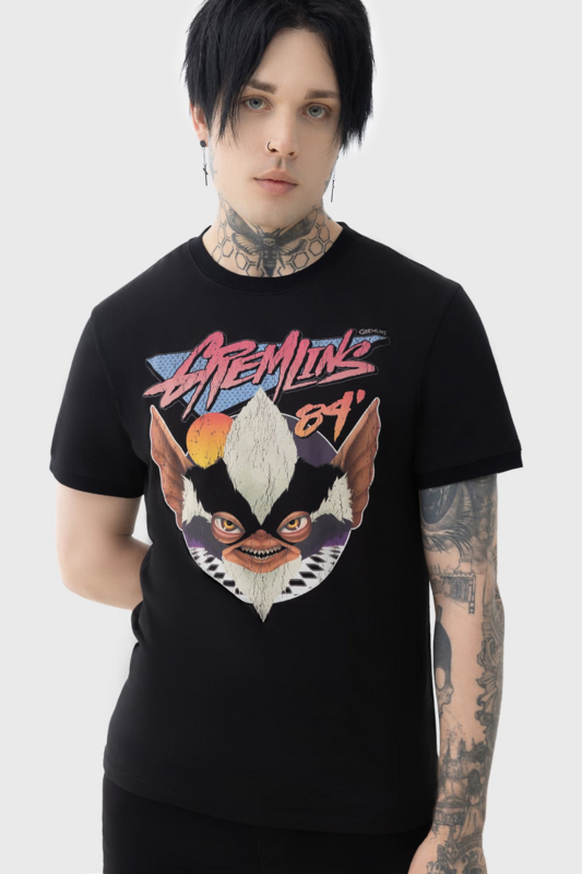 T-Shirt Manches courtes  de Killstar - Gremlins - 84' - T-shirt - S à M - pour Homme - noir - Killstar - View 2