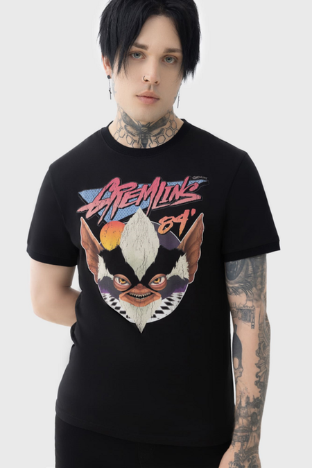 T-Shirt Manches courtes  de Killstar - Gremlins - 84' - T-shirt - S à M - pour Homme - noir - Killstar - View 2