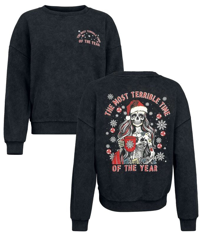 Pull De Noël  de Collection Spéciale EMP - Noël - S à XXL - pour Femme - noir - Collection Spéciale EMP