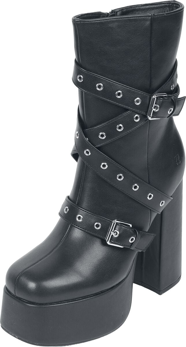 Bottes Rockabilly de KOI - Altmeri Heeled Plattform Boots - EU36 à EU41 - pour Femme - noir - KOI