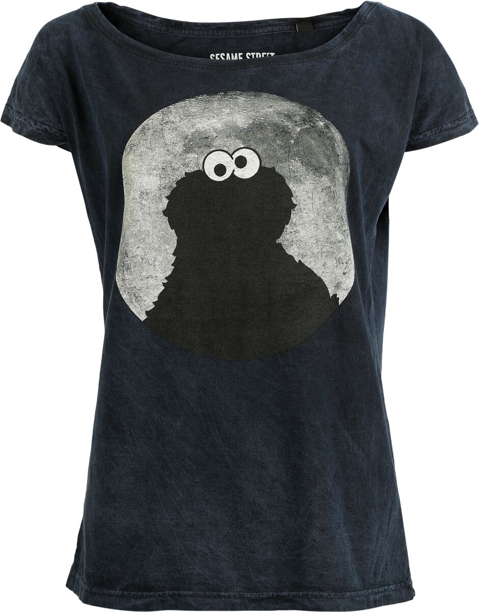 T-Shirt Manches courtes  de Sesame Street - Cookie Moonlight - S à 4XL - pour Femme - bleu - Sesame Street