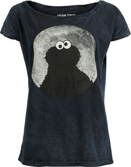 T-Shirt Manches courtes  de Sesame Street - Cookie Moonlight - S à 4XL - pour Femme - bleu - Sesame Street