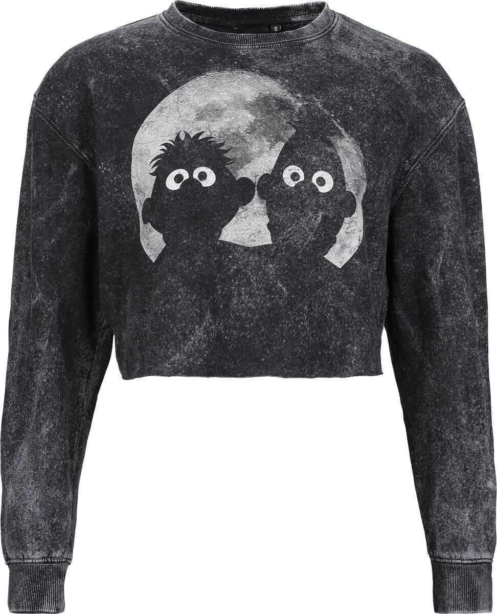 Sweat-shirt  de Sesame Street - Ernie und Bert - Moonlight - S à XXL - pour Femme - gris - Sesame Street
