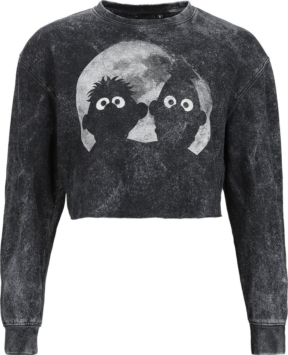 Sweat-shirt  de Sesame Street - Ernie und Bert - Moonlight - S à XXL - pour Femme - gris - Sesame Street