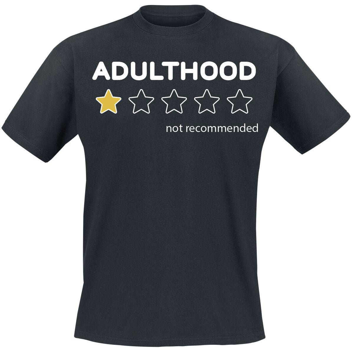 T-Shirt Manches courtes Fun de Slogans - Adulthood - M à XXL - pour Homme - noir - Slogans