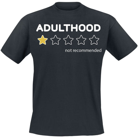 T-Shirt Manches courtes Fun de Slogans - Adulthood - M à XXL - pour Homme - noir - Slogans