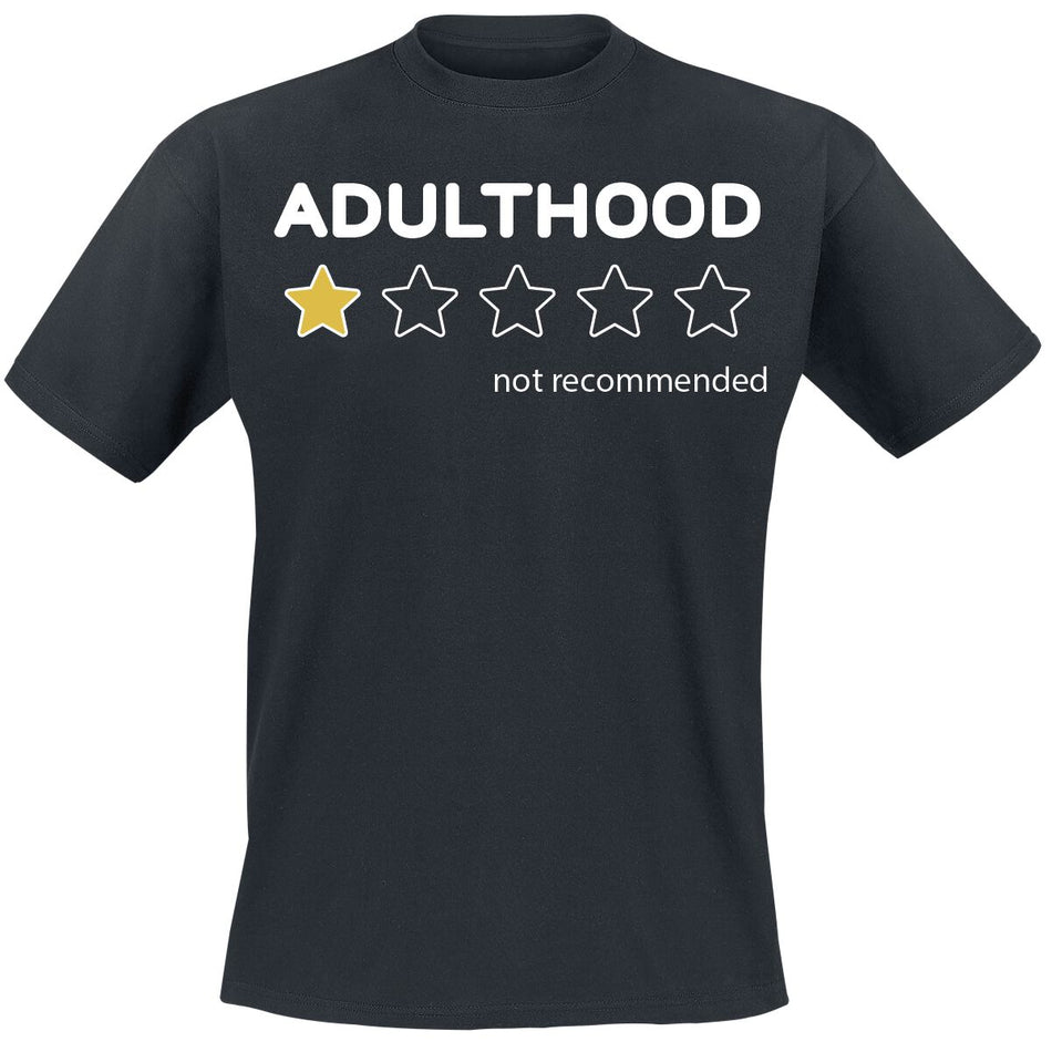 T-Shirt Manches courtes Fun de Slogans - Adulthood - M à XXL - pour Homme - noir - Slogans
