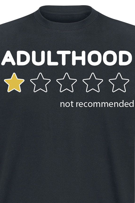 T-Shirt Manches courtes Fun de Slogans - Adulthood - M à XXL - pour Homme - noir - Slogans - View 2