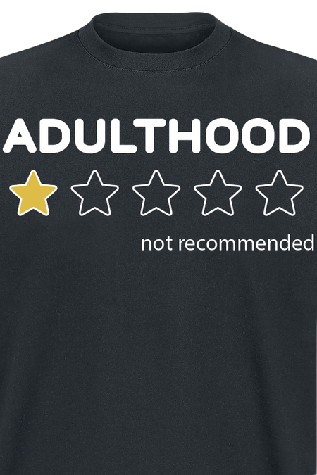 T-Shirt Manches courtes Fun de Slogans - Adulthood - M à XXL - pour Homme - noir - Slogans - View 2