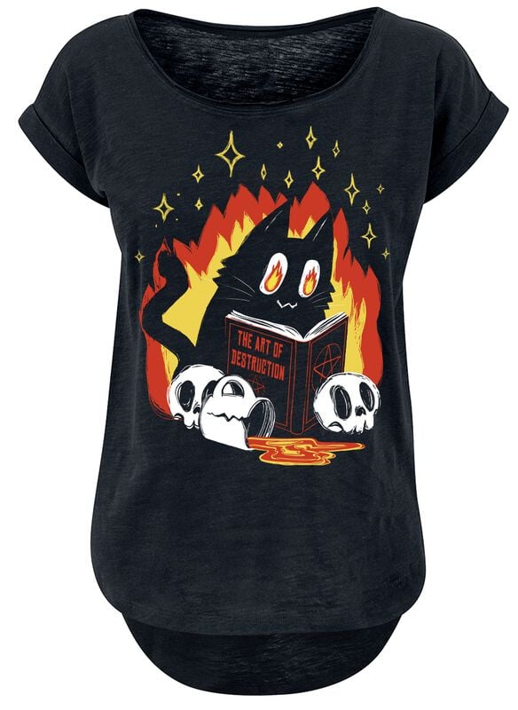 T-Shirt Manches courtes Fun de Tierisch - The Art Of Destruction - S - pour Femme - noir - Tierisch